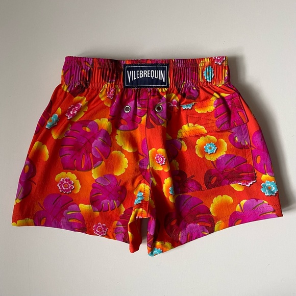 Vilebrequin Boys Orange Floral Swim Shorts - 2Y - Picture 4 of 15